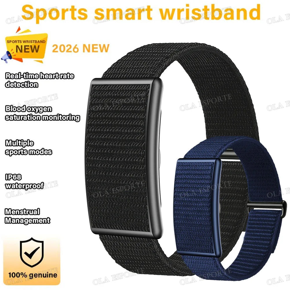 No Screen Fitness Bracelet – Heart Rate, GPS & IP68 Waterproof
