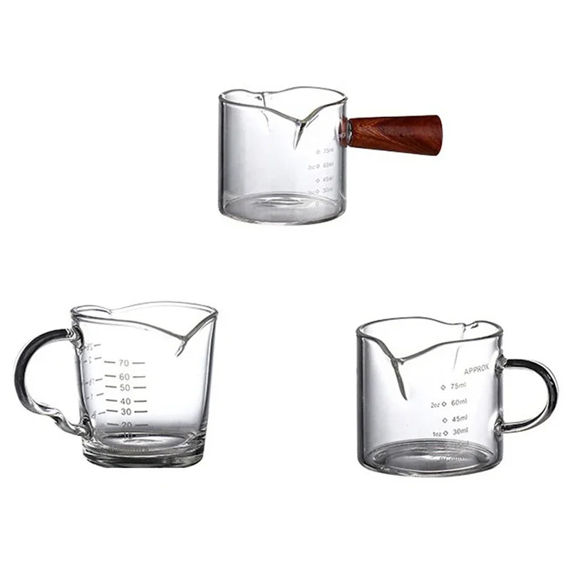 Espresso Shot Glass Measuring Cup – Double Spout 70/75ml