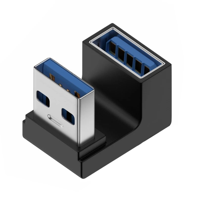 90 Degree USB 3.0 Male to Female Right Angle Extension Adapter USB Upward Elbow Adapter 10Gbps For Laptop PC Connector Converte Peaceful Pleasures Health and Wellness