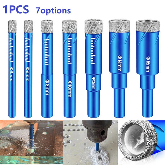 6 8 10 12 14 Coated Core Drill Bit Round Shank Glass Marble Granite Peaceful Pleasures Health and Wellness