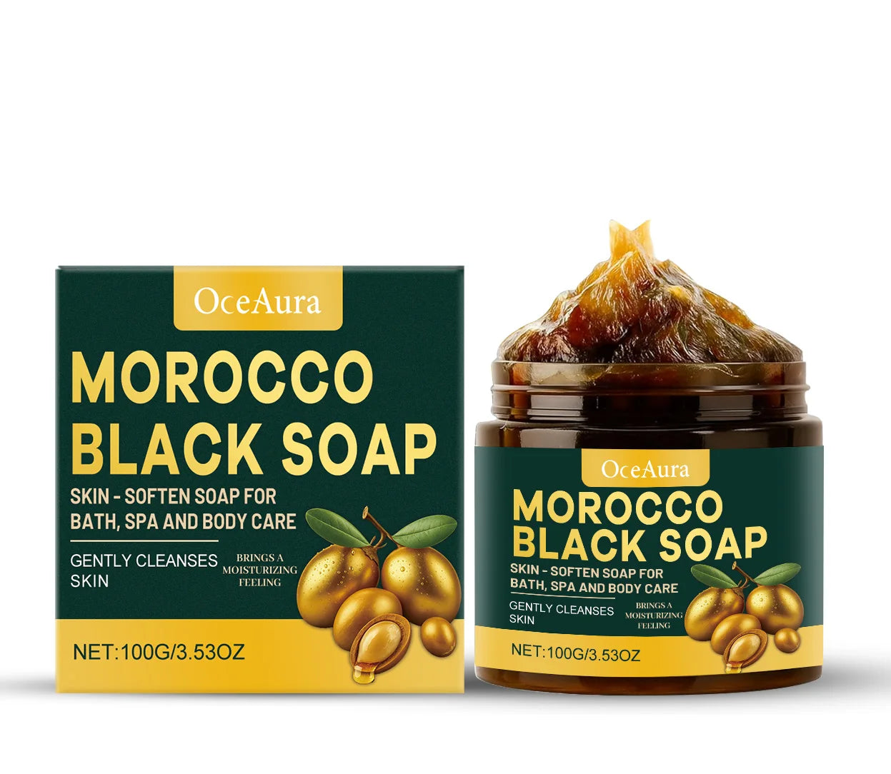 Oceaura Black Bathing Soap – Moisturizing Pore-Cleansing Bar