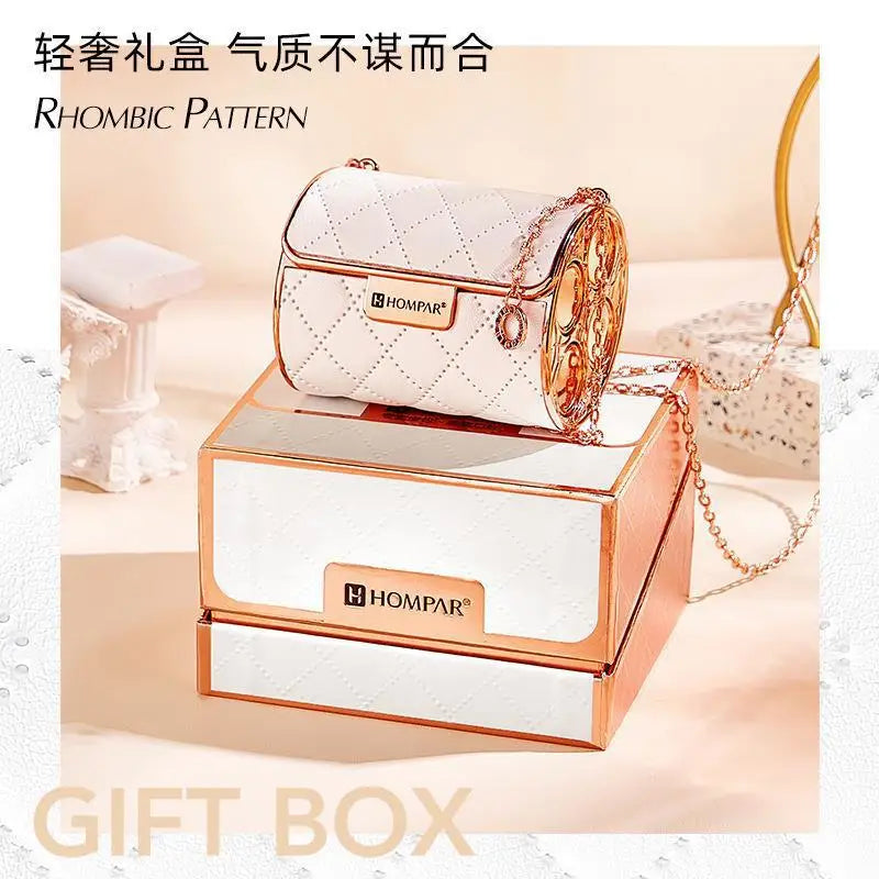 4-Color Matte Lipstick Set | Chain Bag White Leather Gift Box