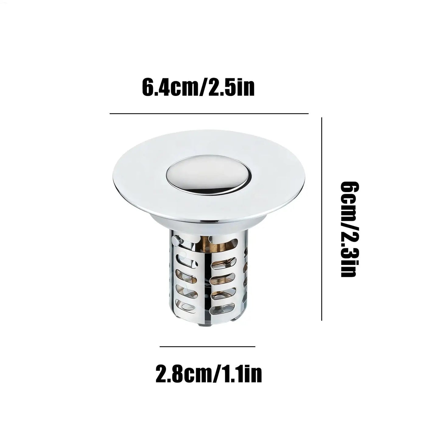 Sink Stopper Anti-Clogging Stainless Steel Hair Catcher Bathroom Floor Sink Stopper Cover For Basin Home Sewer Tub Bathtub Peaceful Pleasures Health and Wellness