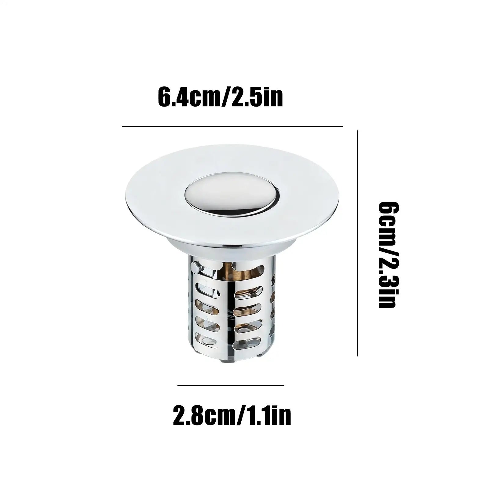 Sink Stopper Anti-Clogging Stainless Steel Hair Catcher Bathroom Floor Sink Stopper Cover For Basin Home Sewer Tub Bathtub Peaceful Pleasures Health and Wellness