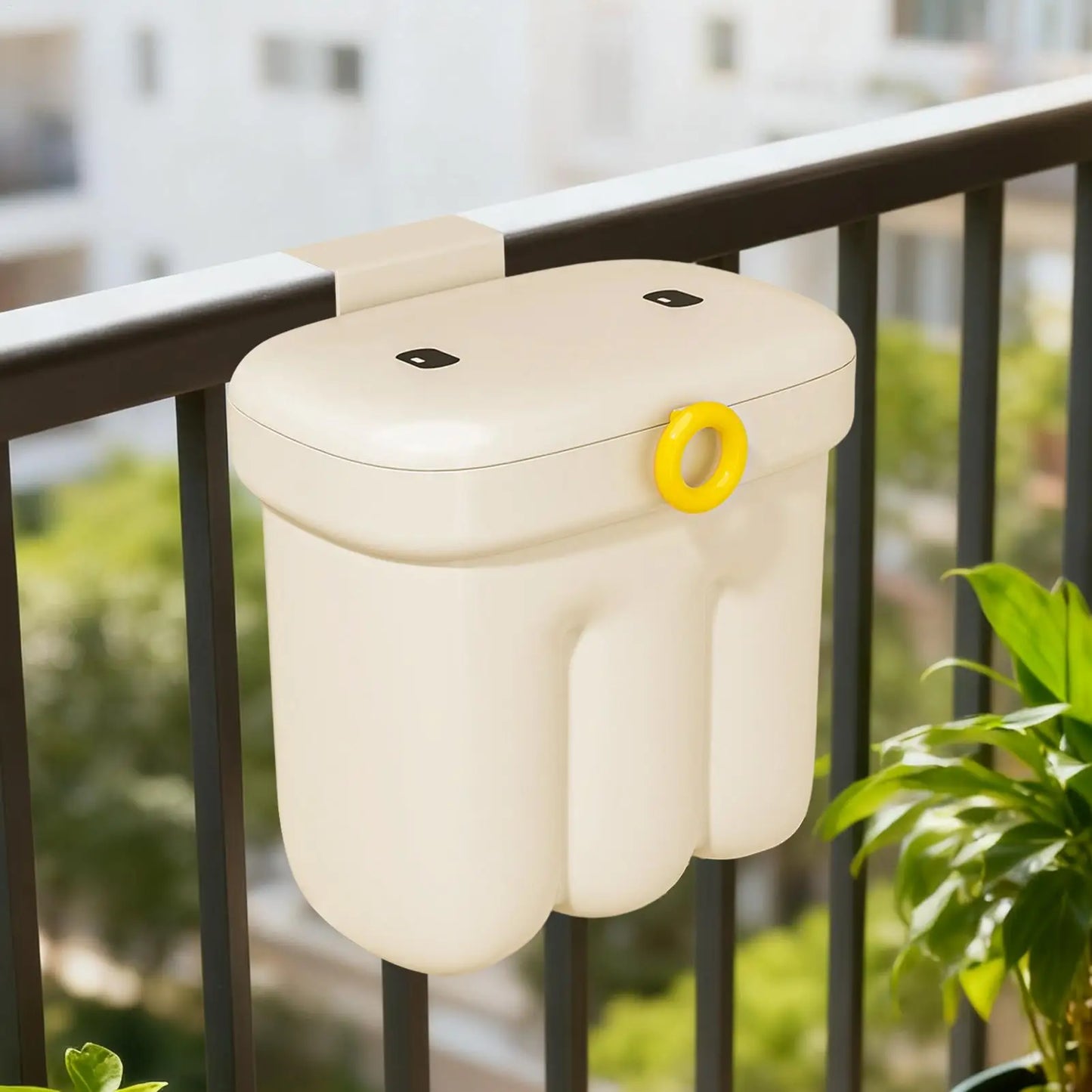 Wall-Mount Kitchen Waste Bin with Lid | Countertop Compost Bin Wall Mount Waste Bin Peaceful Pleasures Health and Wellness