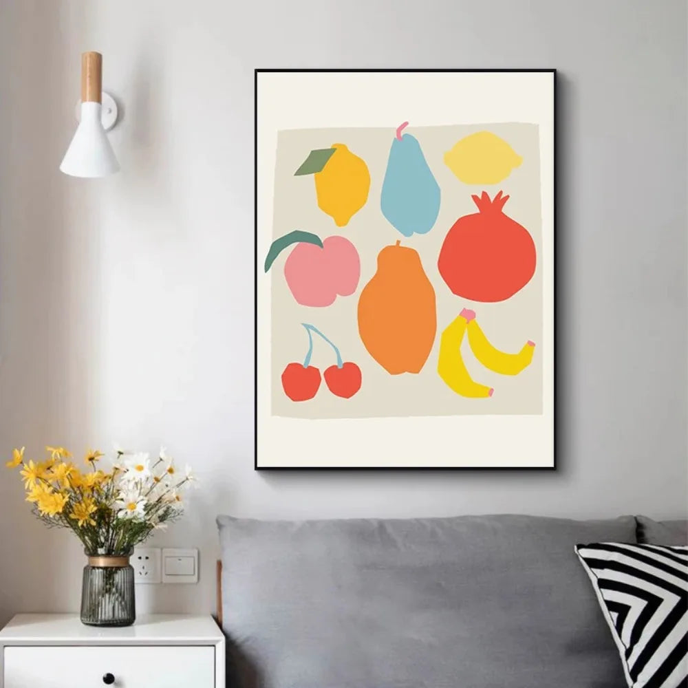 Kids Colorful Reading Canvas Wall Art | Unframed Children's Poster