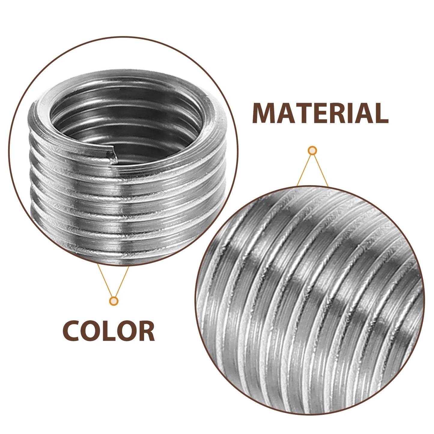 10Pcs High Strength Stainless Steel Thread Repair Inserts for Secure Thread Reinforcement in Automotive Equipment and Machinery Peaceful Pleasures Health and Wellness