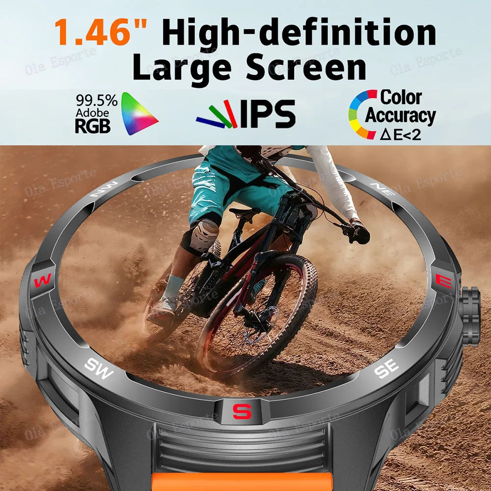 Military 1000mAh Battery Sports Smart Watch Adult Men Compass BT Call Heart Rate Health Monitoring IP68 Waterproof SmartWatches Peaceful Pleasures Health and Wellness