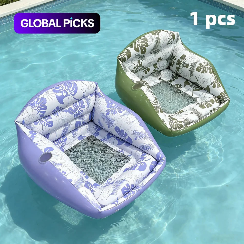 Inflatable Chair,Beach Chair,Adults Inflatable Pool Sofa Built-In Cup Holders,For Summer Beach Vacation/Backyard Swimming Pool Peaceful Pleasures Health and Wellness