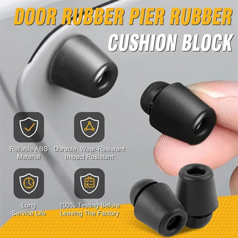 10-Pack Black Rubber Car Door Buffer Bumper Cushion Pads