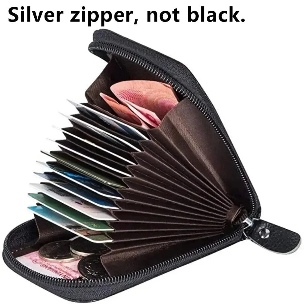 Korean Accordion Card Holder Zipper Women's Mini Wallet