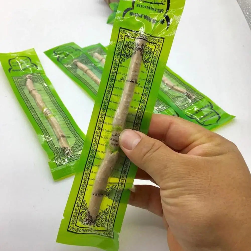 1pc Portable Miswak Siwak Natural Toothbrush Misvak Miswaak Teeth Traditional Arak Travel Whitener Toothbrush Oral Care Peaceful Pleasures Health and Wellness