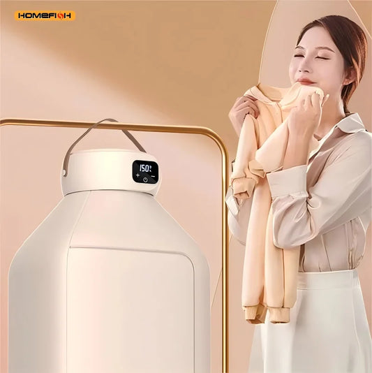HOMEFISH Portable Mini Clothes Dryer – Foldable, 650W Timer Portable Clothes Dryer Peaceful Pleasures Health and Wellness