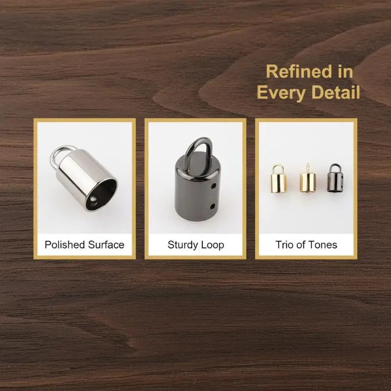 10Pcs 15mm Stainless Steel Cord End Locks | Bag DIY Hardware
