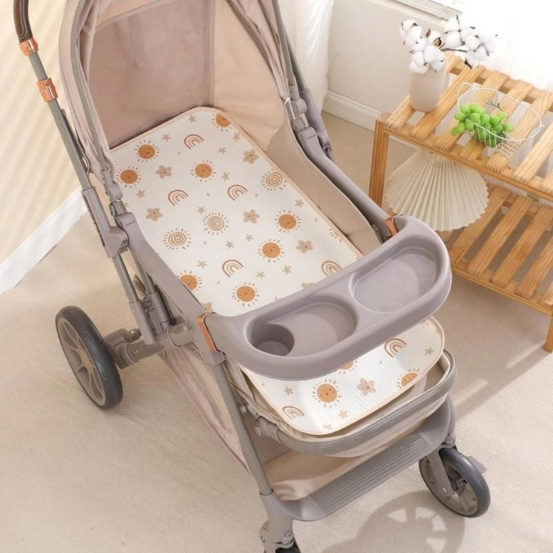 Cotton Crepe Baby Stroller Nappy Pad – Soft Waterproof Cushion