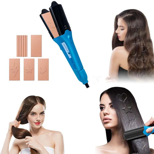 3D Styling Straight Hair Clip Household Electric Lightning Loving Heart Splint 5-in-1 Women's Hair Straightener Peaceful Pleasures Health and Wellness