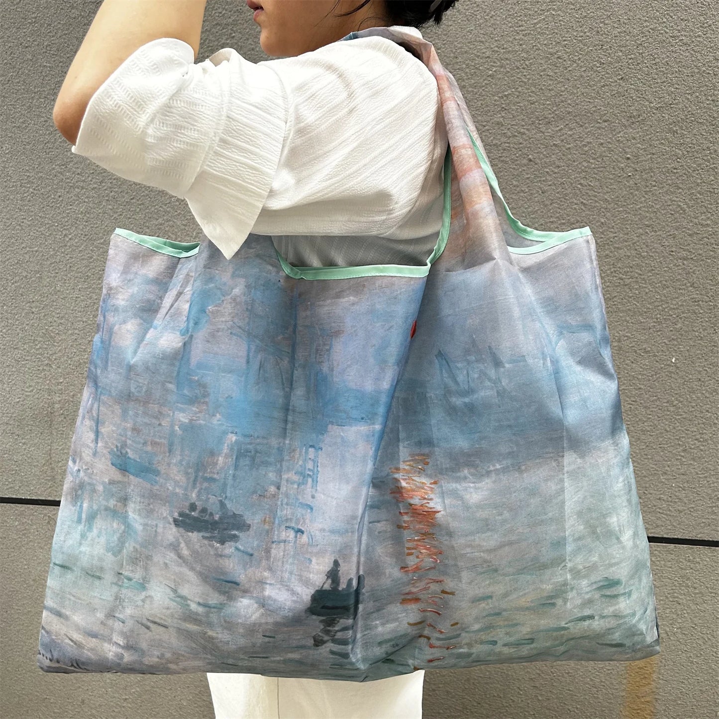 Large Foldable Reusable Nylon Shopping Bag – Travel Tote