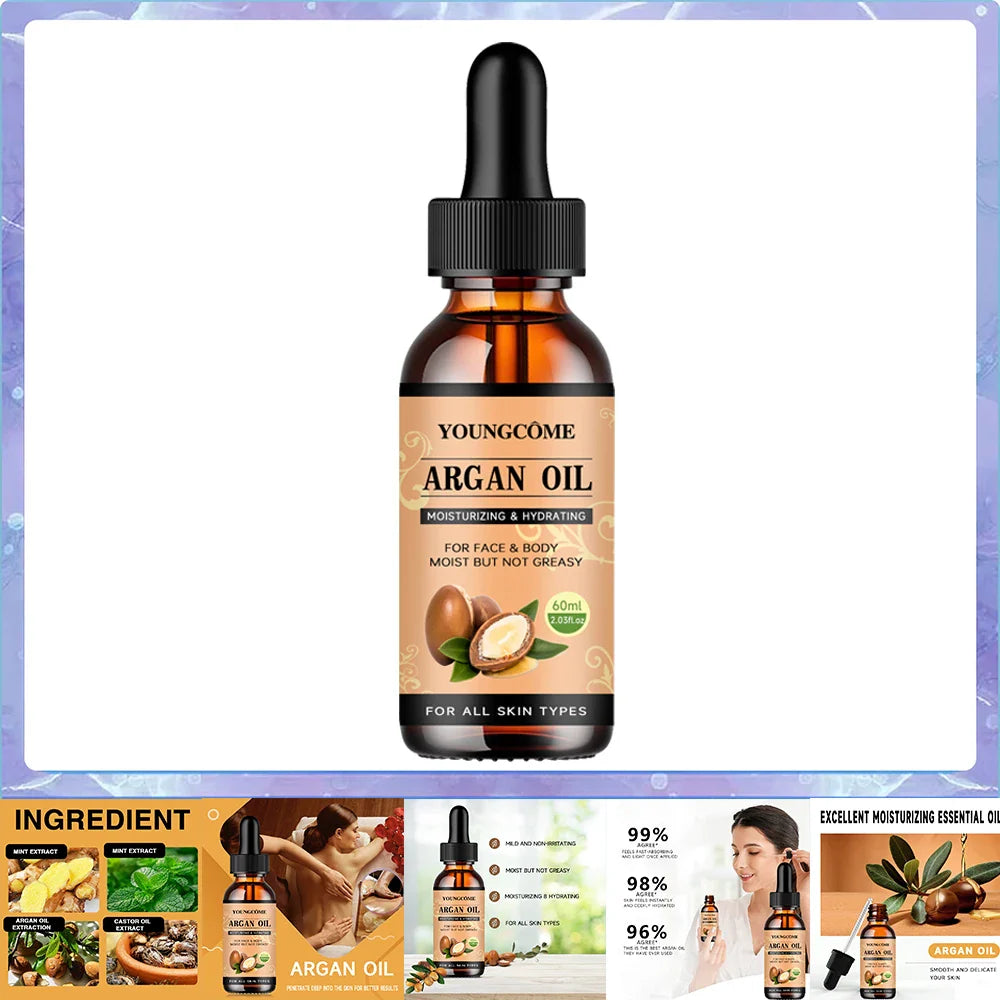Moroccan Argan Oil Hair Serum – Frizz, Shine & Split Ends
