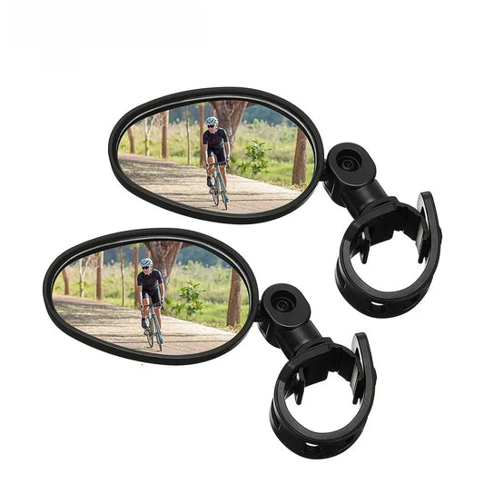 2PCS Bicycle Rearview Mirror 360 Degree Adjustable Rotatable Universal Cycling Handlebar Rear View Mirrors for MTB Road Bike Peaceful Pleasures Health and Wellness