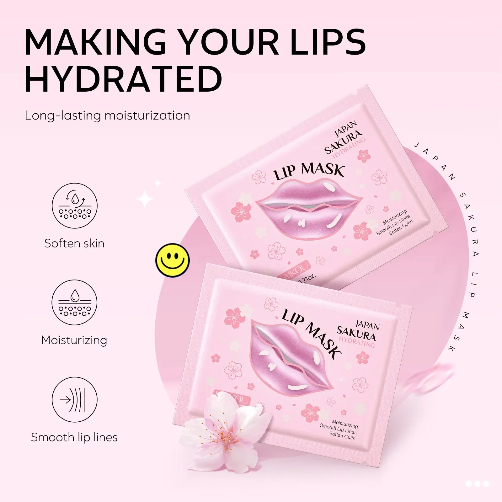 LAIKOU Lip Mask Gel Patches – Moisturizing, Hydrating & Lip Line Repair Peaceful Pleasures Health and Wellness