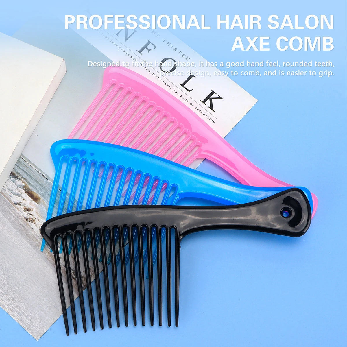 Barber Wide Tooth Shark Plastic Comb Anti Static Comb Hairdressing Detangling Wide Teeth Combs Fluffy Hair Salon Styling Tools Peaceful Pleasures Health and Wellness