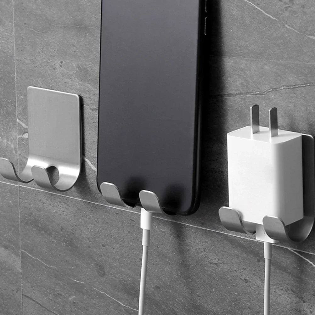 No-Drill Adhesive Razor Holder Wall Hook | Bathroom Storage