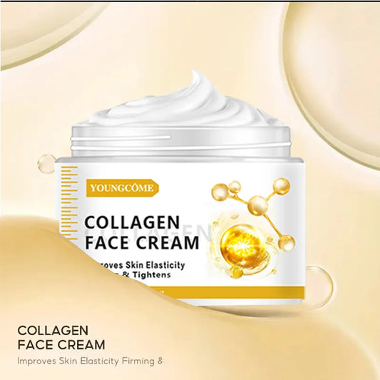 YOUNGCOME Collagen Face Cream Firming & Tightening Moisturizer Improves Elasticity Deep Hydration Daily Facial Care for Women Peaceful Pleasures Health and Wellness