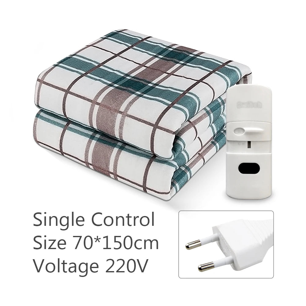 110V or 220V Electric Blanket Thicker Heaters Electrica Smart Control Heated Blanket Winter Carpet Mats for Houshold Bedroom Use Peaceful Pleasures Health and Wellness EU Plug 1 70x150cm