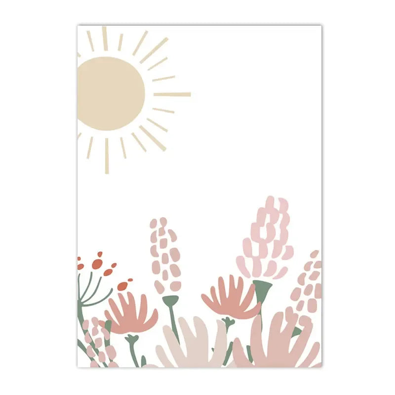 Rainbow Cloud Nursery Canvas Wall Art | Kids Room Poster