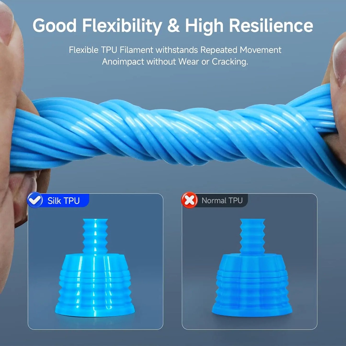 DINGSUN 3D TPU 1.75mm 95A Flexible FDM 3D Printer Filament