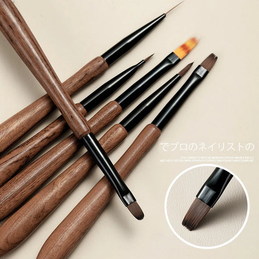 Sandalwood Nail Art Liner Brush – UV Gel Stripe & Detail Pen Nail Art Brush Peaceful Pleasures Health and Wellness