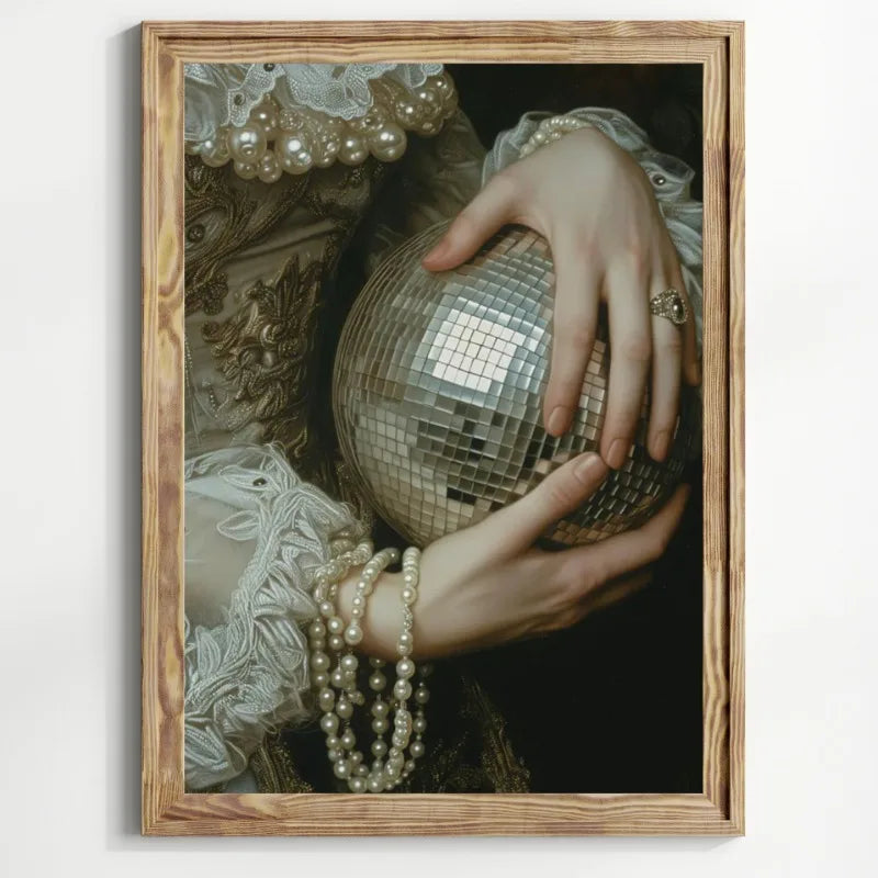 Victorian Woman Canvas Wall Art | Moody Vintage Black Rose Print