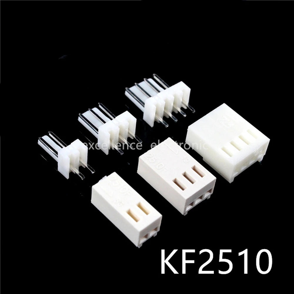 KF2510 Kits 50 Sets Kit 2p 3pin 4 Pin Pitch Electrical Connector with Box Male Female 2.54mm Wire Connector Terminal Peaceful Pleasures Health and Wellness