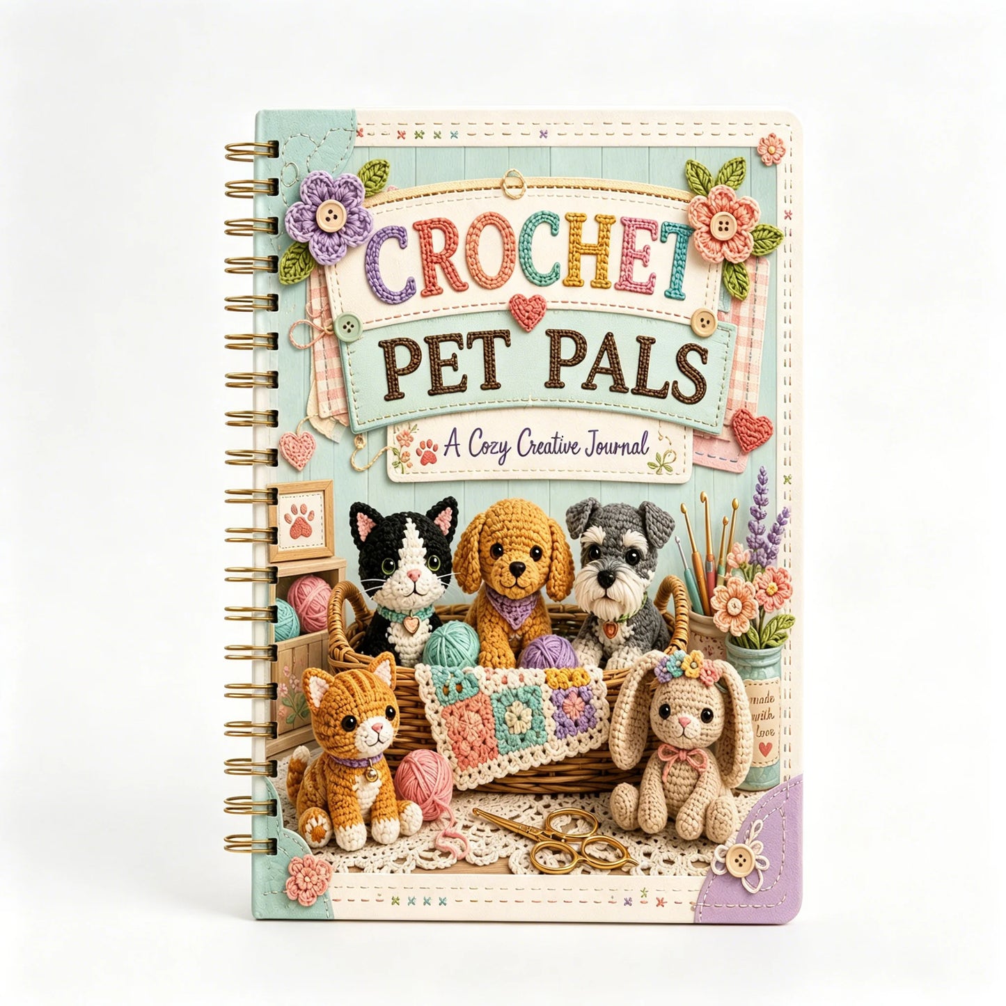 Crochet Pet Pals Cozy Handmade Amigurumi Journal Creative Relaxation