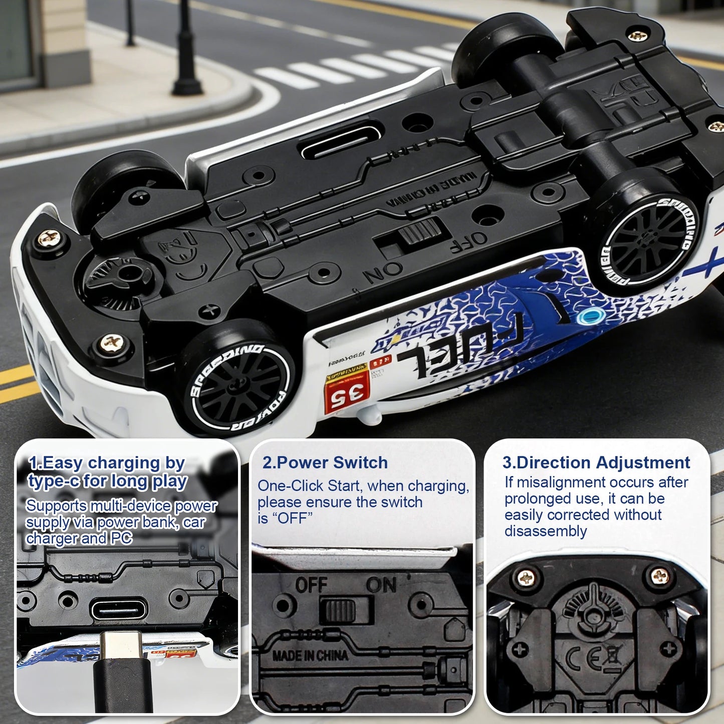 1 64 Speed Drift RC Car Mini Racing Model Light 4WD Remote Control