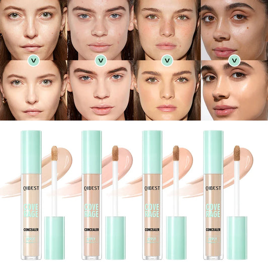 QIBEST Liquid Concealer Foundation – Matte, Full Coverage, Waterproof Liquid Concealer Oasis Select