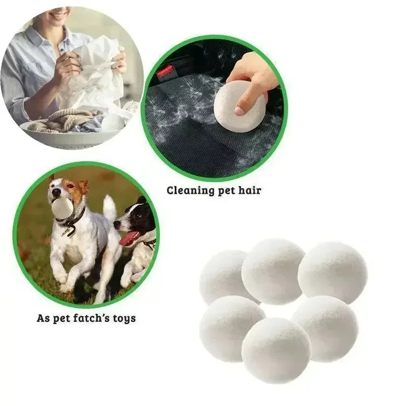 Wool Dryer Balls – Natural Reusable Fabric Softener Set