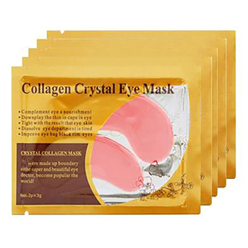 BIOAOUA Gold Collagen Eye Masks 50 Pairs – Dark Circles & Puffiness Collagen Eye Mask Peaceful Pleasures Health and Wellness Pink 50pairs