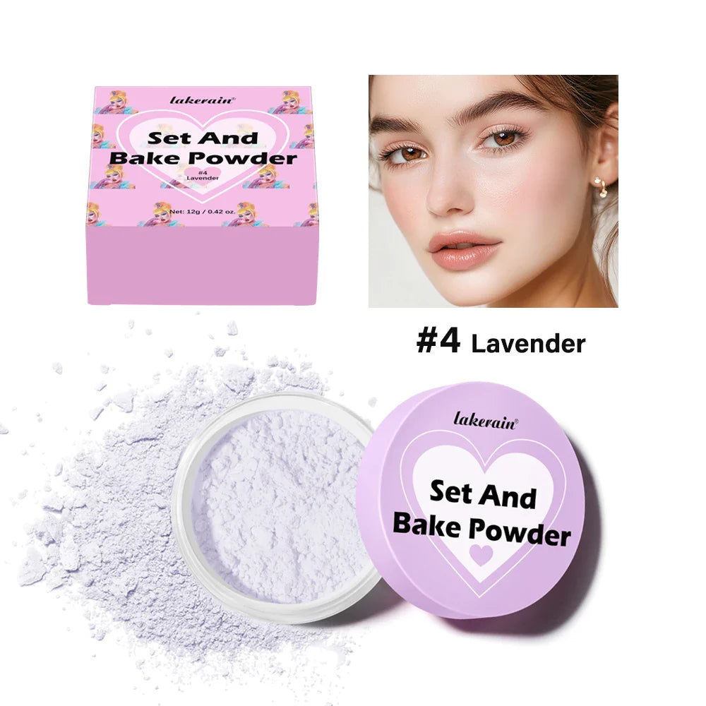 Bake Setting Powder & Puff Set | 5 Shades, Matte Finish
