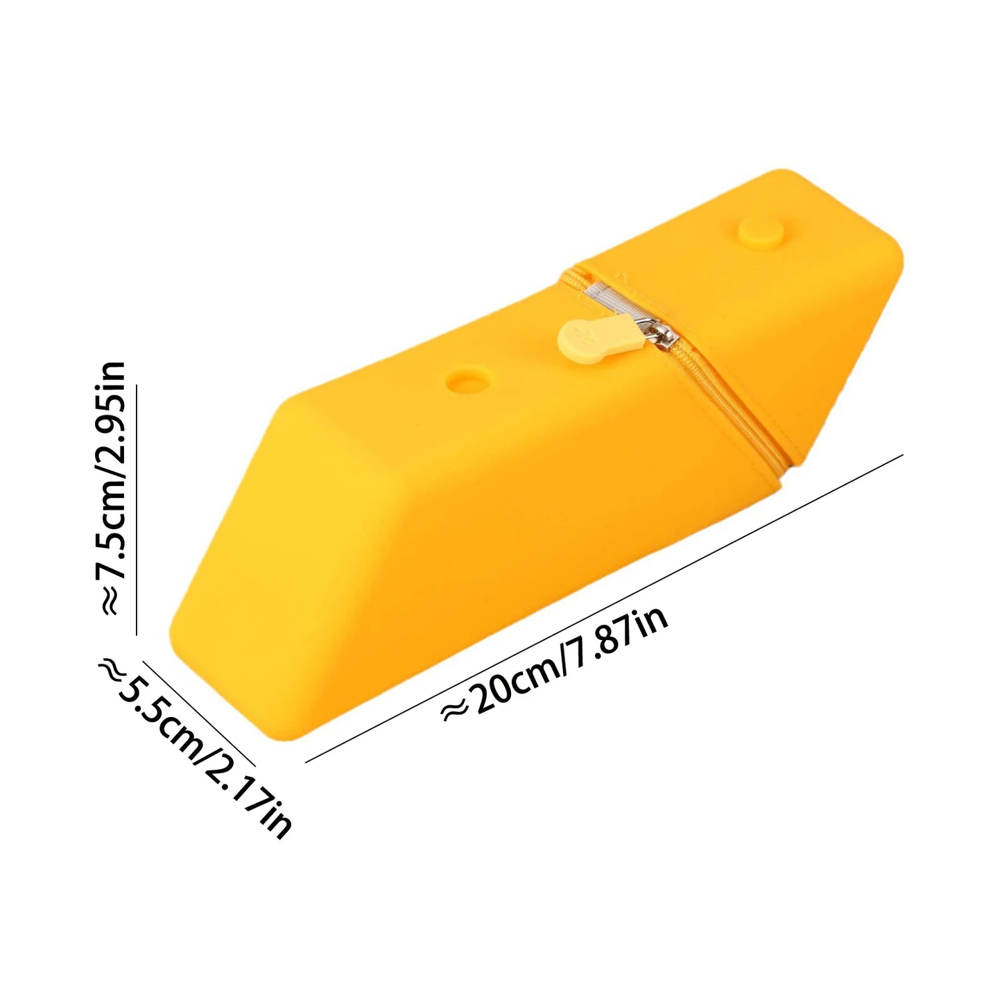 Silicone Pencil Case Large Capacity Student Gradient Rectangular