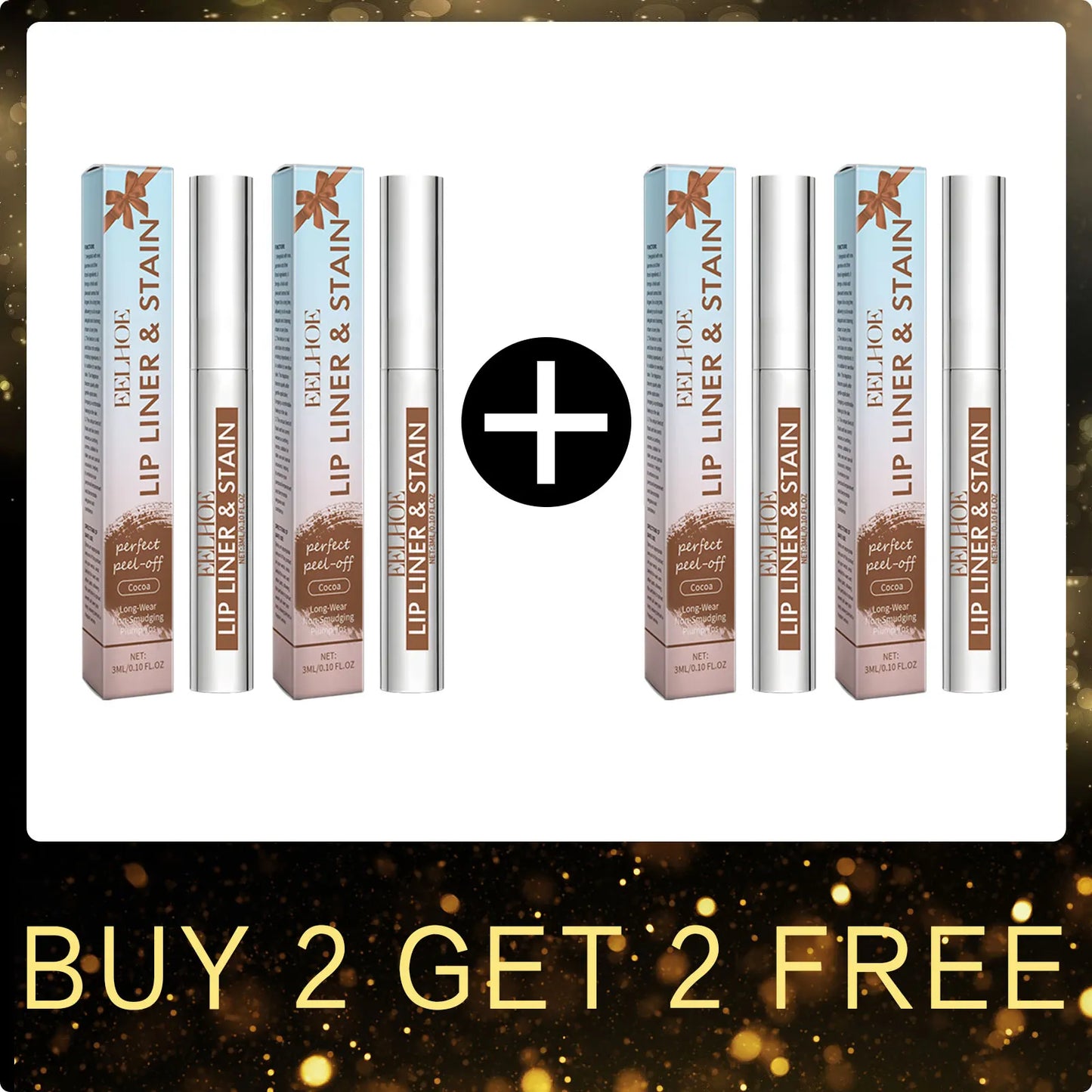 EELHOE Peel-Off Lip Liner | 3-Color Matte Waterproof Stain