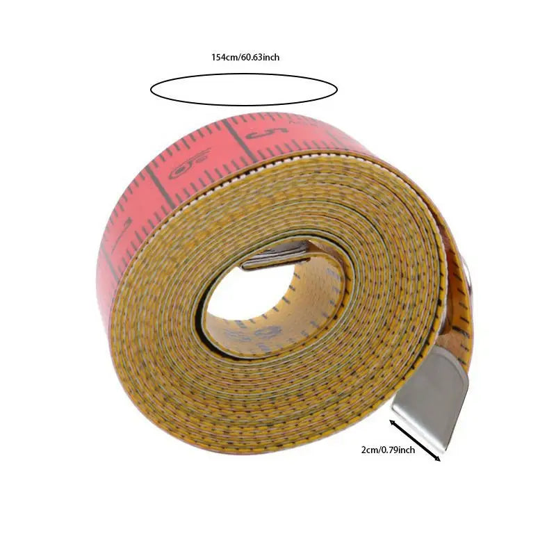 1.5m Tape Measure Double-sided Sewing Ruler with a Snap Button Tailor Measuring Tool Soft Band Tape Body Measuring Ruler Home Peaceful Pleasures Health and Wellness