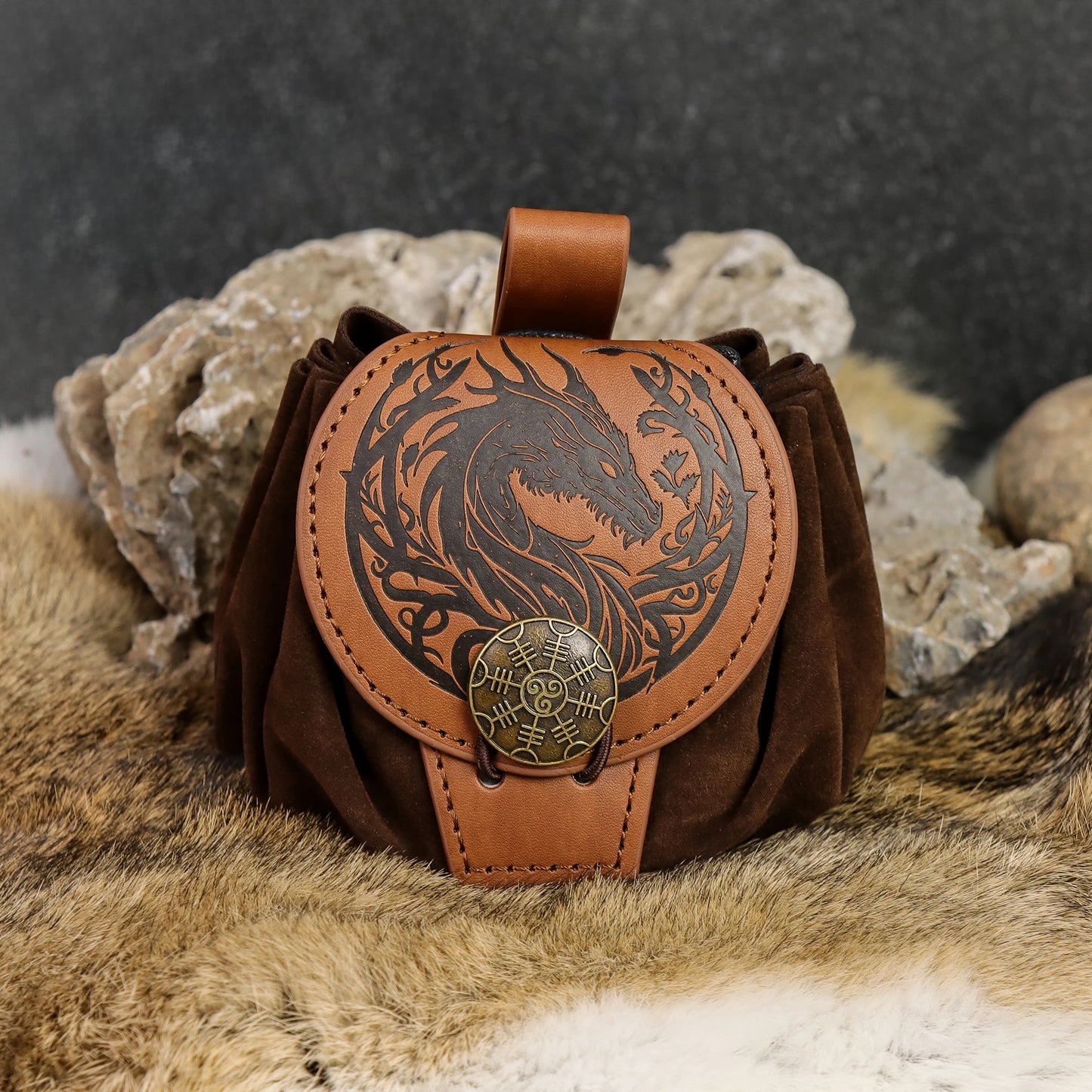 Medieval Viking Money Pouch Bag Cosplay Hangable Belt Waist Unisex