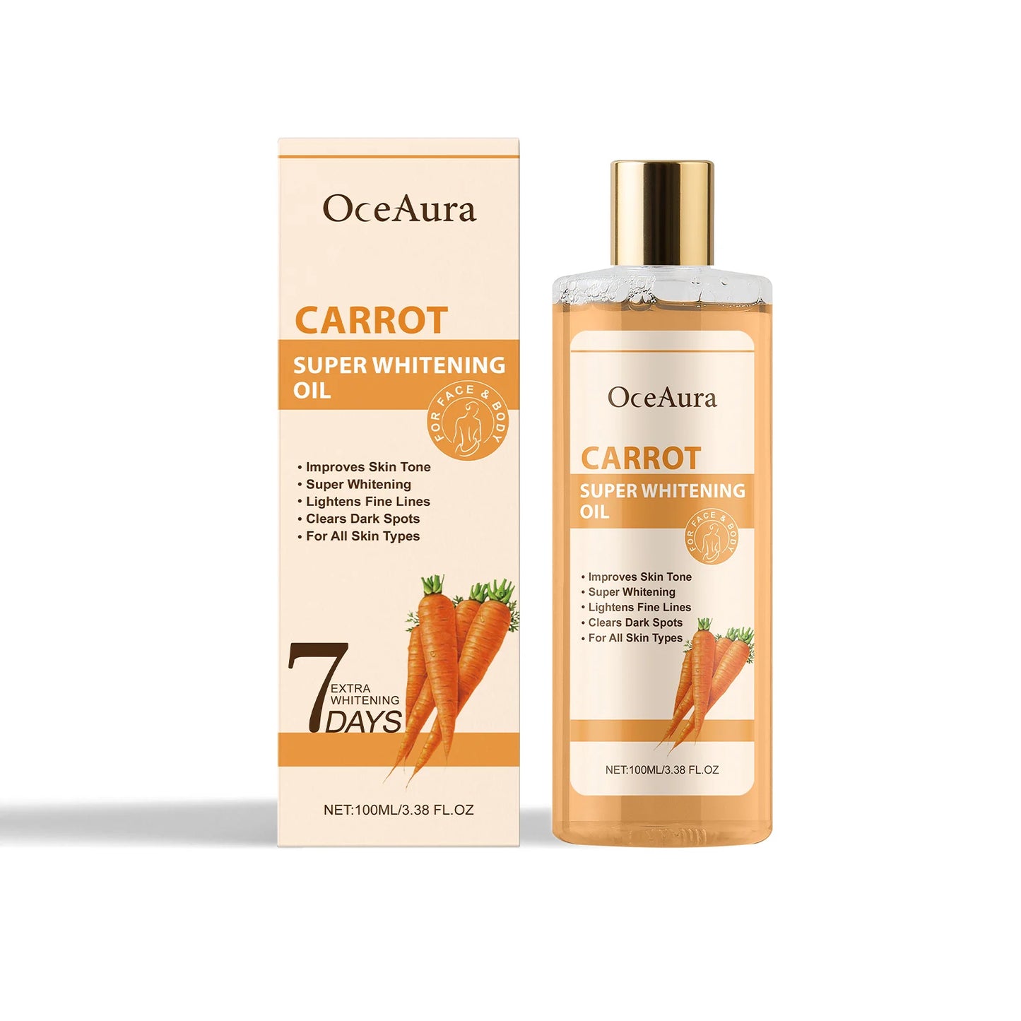 OceAura Super Whitening Body Oil – Deep Moisturizing 3.38oz