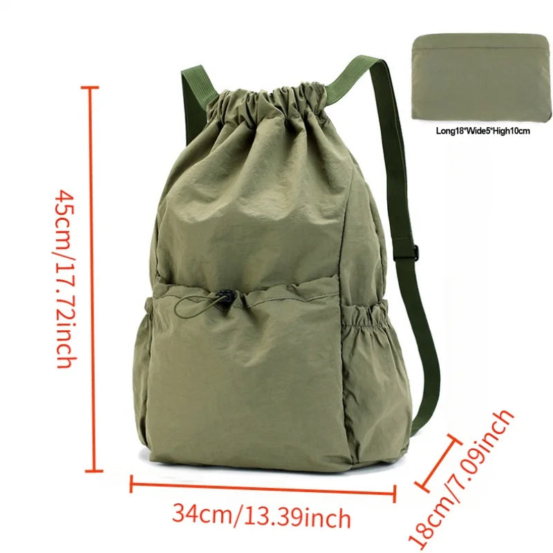 Lightweight Waterproof Drawstring Backpack – Large Sports Bag Drawstring Backpack Peaceful Pleasures Health and Wellness