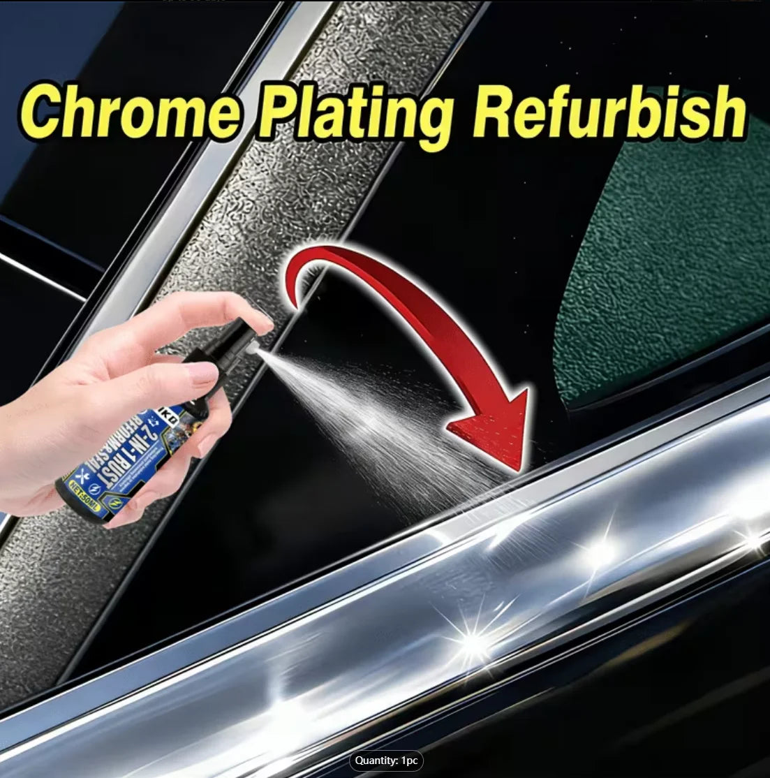 Rust Remover Spray with Sponge & Towel – Car & Metal Surfaces