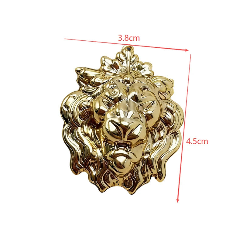 Lion Head Statement Brooch | Copper Metal Fashion Pin