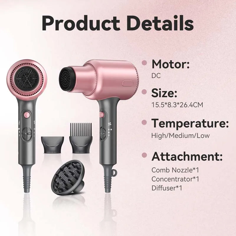 Best-Selling High-Power Silent Custom Negative Ion1900W Constant Temperature Hair Dryer Air Collecting Diffuser Peaceful Pleasures Health and Wellness