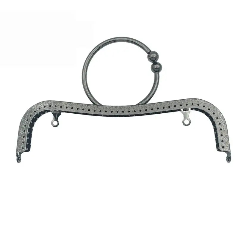 22cm Metal Purse Frame Kiss Clasp M-Shape DIY Bag Handle