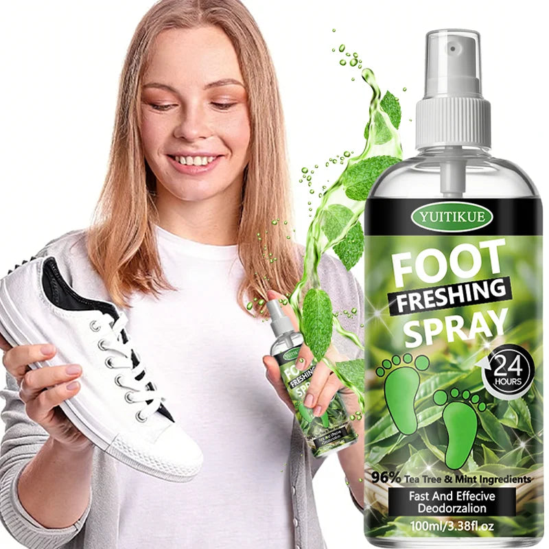 YUITIKUE Tea Tree Foot Deodorant Spray – Odor Eliminator Foot Deodorant Spray Peaceful Pleasures Health and Wellness